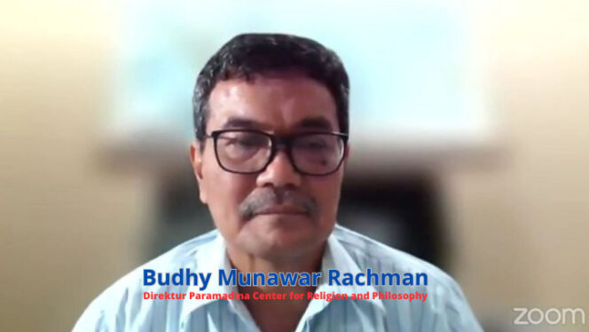 
					Narasumber Budhy Munawar Rachman dalam sebuah Diskusi
