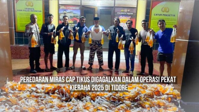 
					Peredaran Miras Cap Tikus Digagalkan dalam Operasi Pekat Kieraha 2025 di Tidore