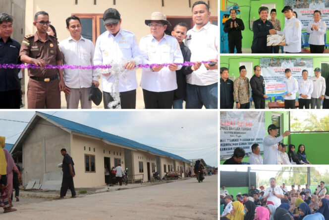 
					<em>Bupati Bangka Tengah, Algafry Rahman, meresmikan rumah relokasi Desa Kurau dan Kurau Barat, Rabu (26/03/2025).</em>