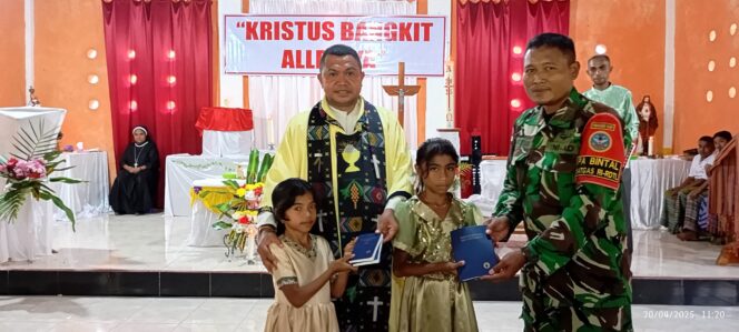 
					Paskah Penuh Makna Bagi Anak-Anak Batas Dengan Kehadiran TNI