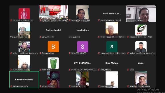 
					<em>BATAS: Membangun Desa Sehat dan Mandiri Entaskan Kemiskinan, Kamis (08/05/2025) secara Virtual melalui platform Google Meet. (Foto Dok.: Suntoro)</em>
