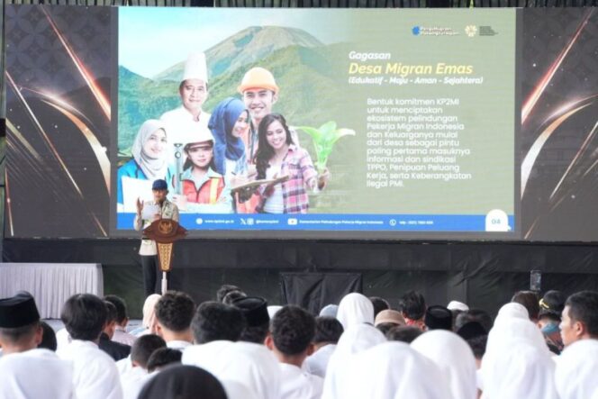 
					Menteri Pelindungan Pekerja Migran Indonesia (P2MI) Abdul Kadir Karding dalam peresmian 