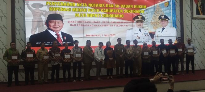 
					Koperasi Desa/Kelurahan Merah Putih Sukoharjo: Akta Diserahkan, Ekonomi Desa Menguat!