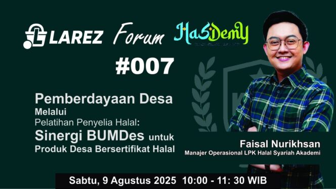 
					Produk Desa Go-Global: Kunci Sertifikasi Halal di Forum Larez