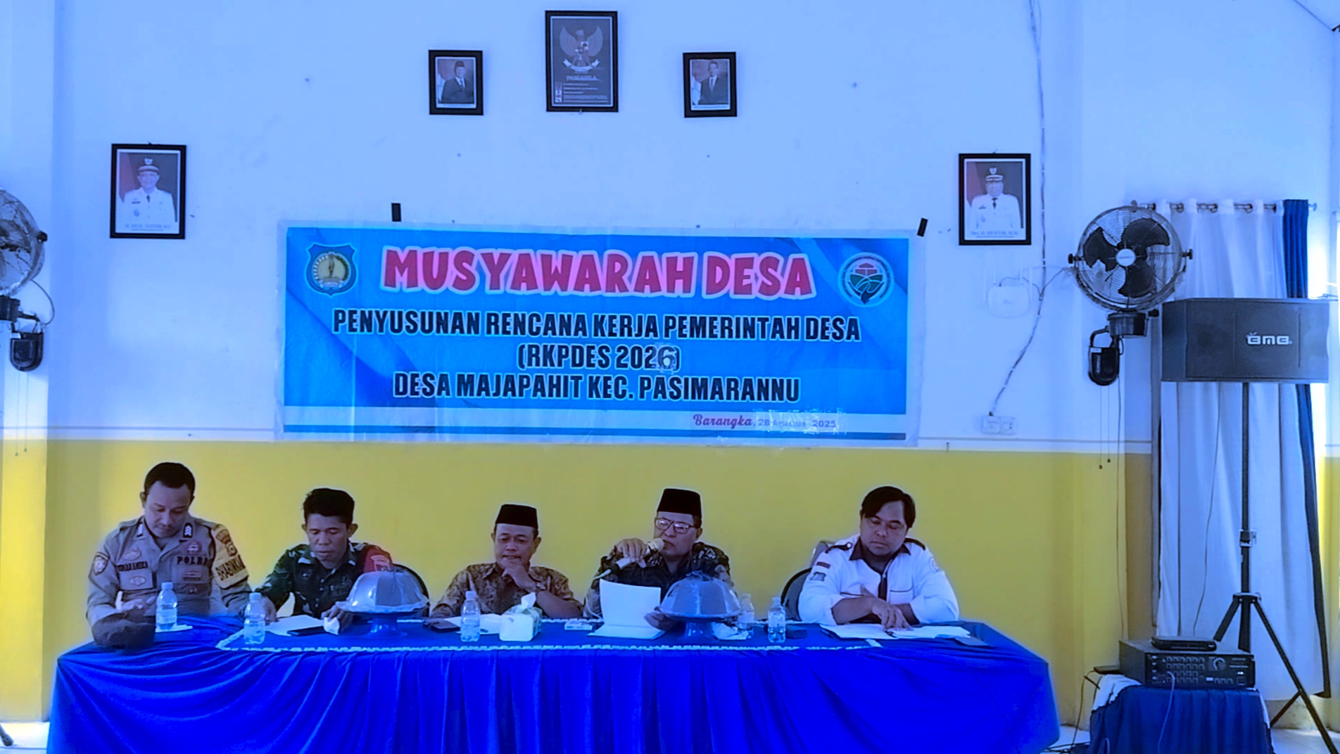 Kades Majapahit Ane Budi saat menyampaikan sambutan Musdes RKPDes 2026.