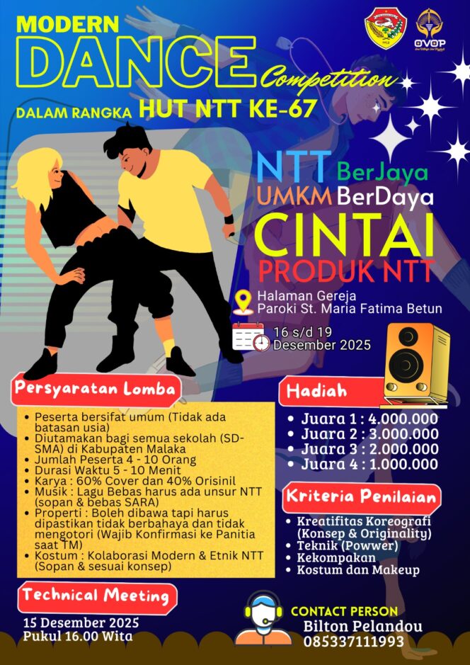 
					Browser HUT ke-67 Propinsi NTT, Lomba modern Dance kategori Umum & Kriterianya