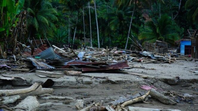 
					Kondisi Kampung Kute Reje, Kecamatan Linge, Aceh Tengah usai banjir. (Dok. Pemkab Aceh Tengah)