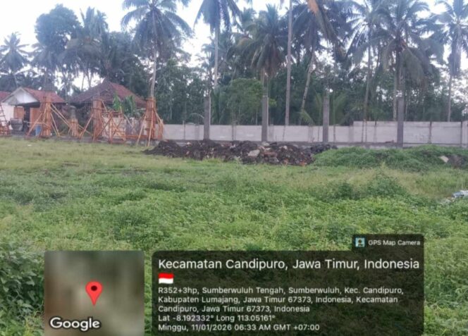 
					Lapangan yang dialihfungsikan sebagai gerai KDMP