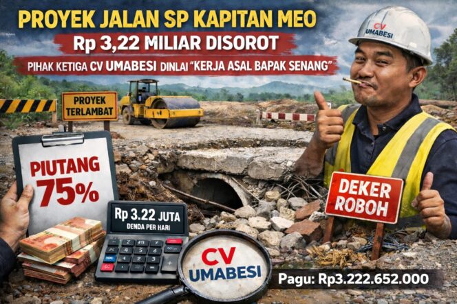 
					Sanksi Denda Menanti Kontraktor Jalan SP Kapitan Meo Malaka