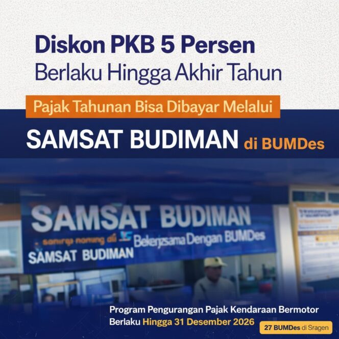 
					Pajak Kendaraan Bermotor Bisa Dibayarkan Lewat BUMDesa