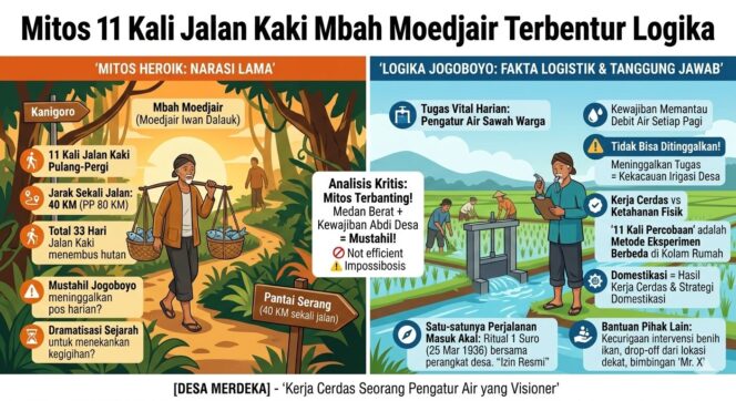 
					Mitos 11 Kali Jalan Kaki Mbah Moedjair Terbentur Logika