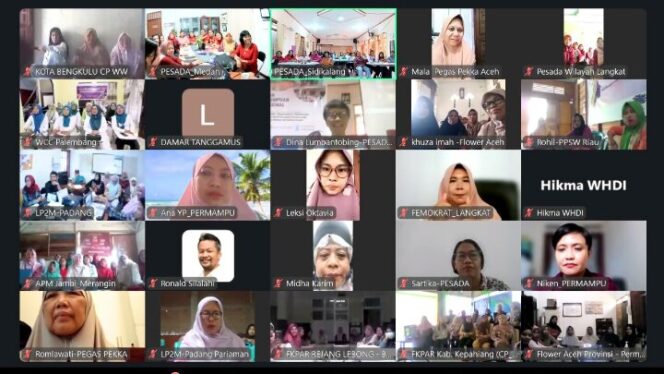 
					Keteguhan Hati Perempuan Sumatera: Bangkit dari Bencana, Merajut Asa, Sabtu (7/3/2026) secara Virtual melalui platform Zoom Meeting. 