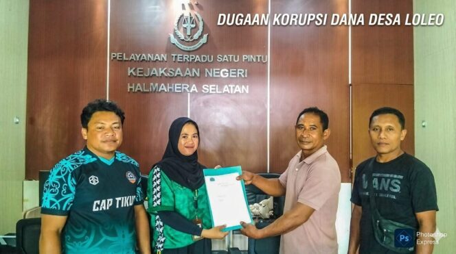 
					Gerah Dana Desa Jadi ‘Ladang Kekayaan’ Pribadi, Warga Loleo dan LSM-KANe Resmi Laporkan Kades ke Kejari Halsel