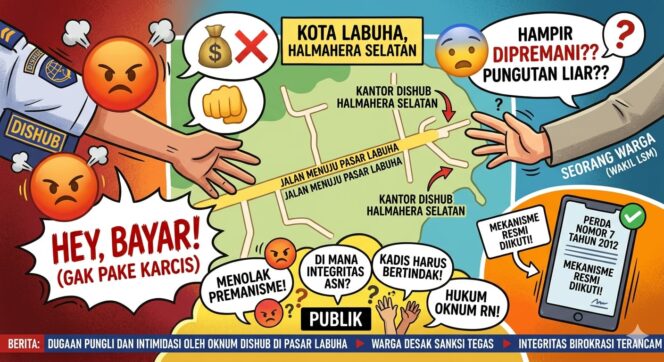 
					Aroma Premanisme di Tubuh Dishub Halsel: Oknum Pegawai Diduga Intimidasi Warga, Kadishub Akui Pelaku “Pemain Lama”?