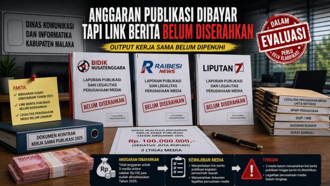 
					Ilustrasi gambar tiga media yang sengaja tidak mematuhi PKS dari Kominfo Malaka.