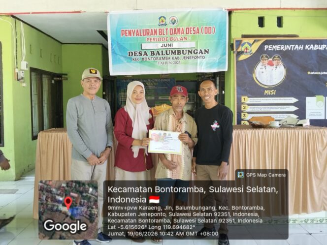 
					Penyaluran BLT Dana Desa Periode Juni 2026 kepada 6 KPM di Desa Balumbungan Berlangsung Lancar
