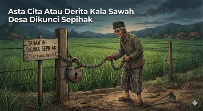 
					Asta Cita atau Derita? Kala Sawah Desa Dikunci Sepihak