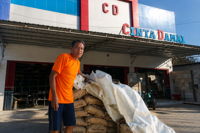 
					Toko Penyedia bahan material pabrikasi bantuan stimulan perumahan swadaya Kabupaten Malaka, Cinta Damai Weleun, (foto istimewa)