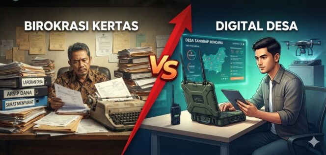 
					Anggaran Kertas Birokrasi Bencana vs Komputer Taktis Militer Desa